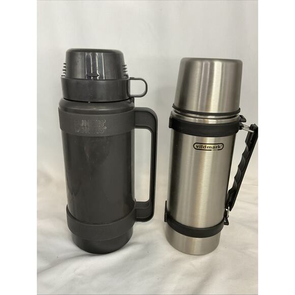 VTG VINTAGE DUNKIN DONUTS THERMOS1 L & VILDMARK STEEL THERMOS 0.5 L - Picture 3 of 7